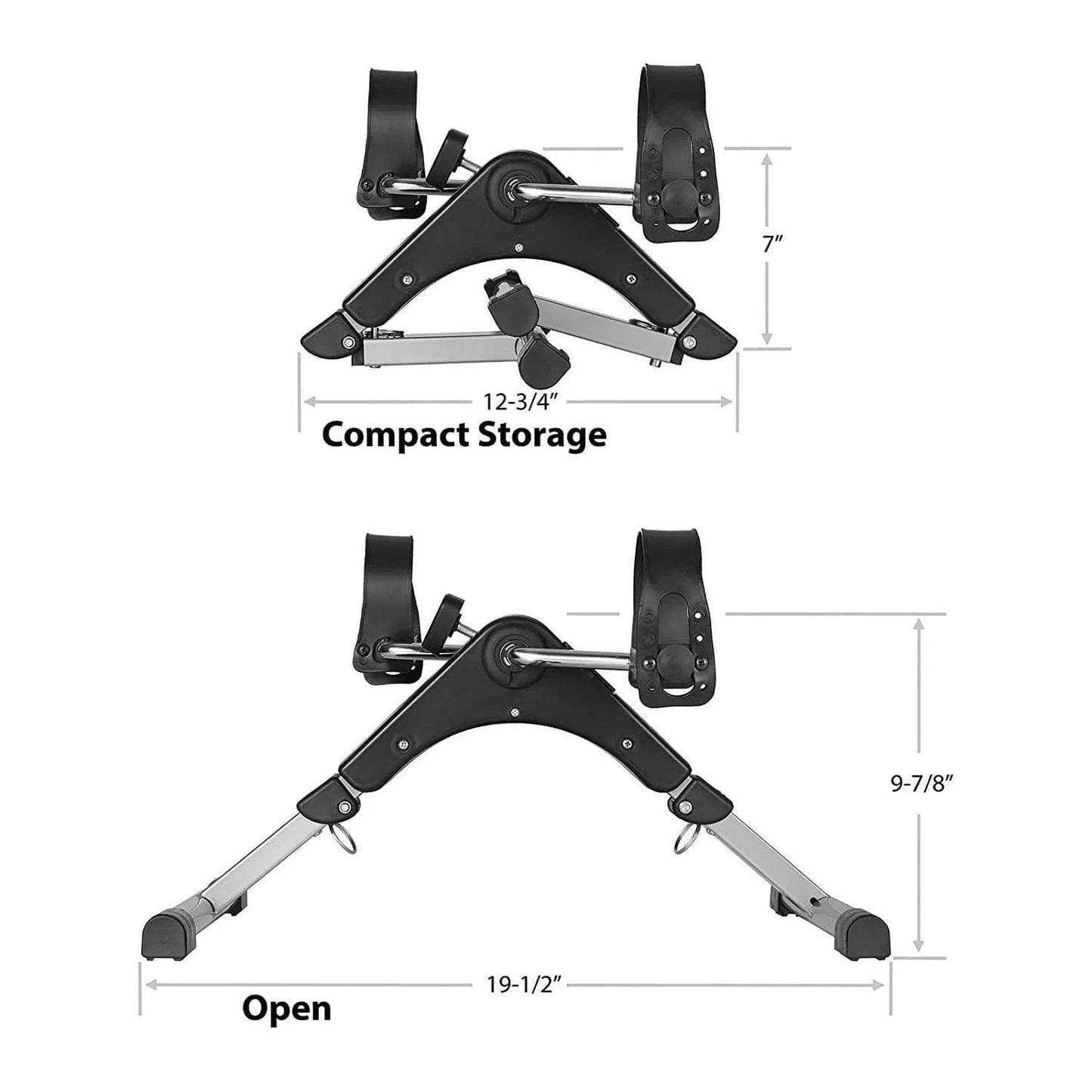 Foldable bicycle pedal exerciser